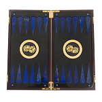Нарды настольные из натурального камня лазурит и долерит Backgammon from Stone варинант исполнения - 2 | Loft Concept в Твери