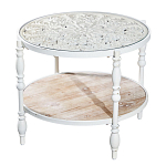 Журнальный столик из натурального дерева в винтажном стиле Openwork Coffee Table варинант исполнения - 1 | Loft Concept в Твери