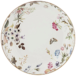 Ваза фарфоровая белая на ножке с рисунком цветов Garden Whisper Porcelain Set  варинант исполнения - 1 | Loft Concept в Твери