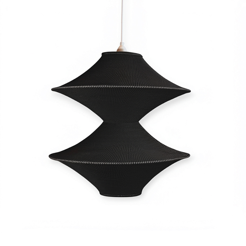 Подвесной вязаный черный светильник «Звезда Востока 02» Черный в Твери | Loft Concept 