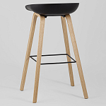 Барный стул на ножках из натурального дерева Boras Black варинант исполнения - 5 | Loft Concept в Твери