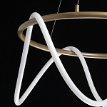 Люстра подвесная круглая золотого цвета с белыми изогнутыми световыми линиями Luke Lampco Tracer Lamp варинант исполнения - 8 | Loft Concept в Твери