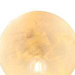Бра с золотым круглым отражателем и открытой лампой Sun Glow Disc варинант исполнения - 5 | Loft Concept в Твери
