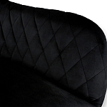 Барный стул вращающийся со спинкой и подлокотниками Douglas Rhombus Черный Велюр варинант исполнения - 3 | Loft Concept в Твери