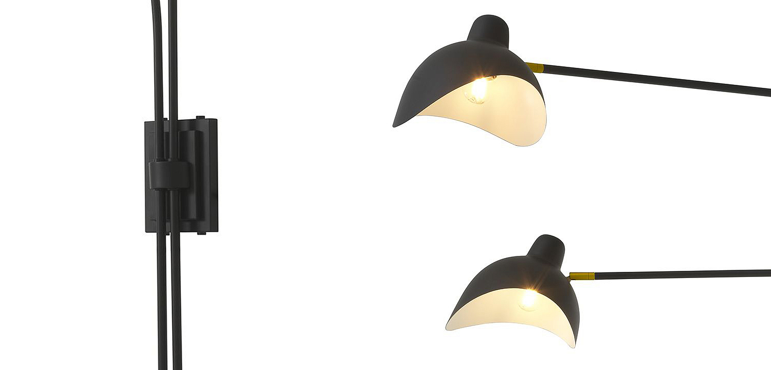 Бра Eichholtz Wall Lamp Mitch Black Бра Eichholtz Wall Lamp Mitch Black - Loft-Concept в Твери