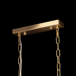 Люстра прямоугольная на цепях с прозрачными трубками и волнистым краем Nembus варинант исполнения - 12 | Loft Concept в Твери