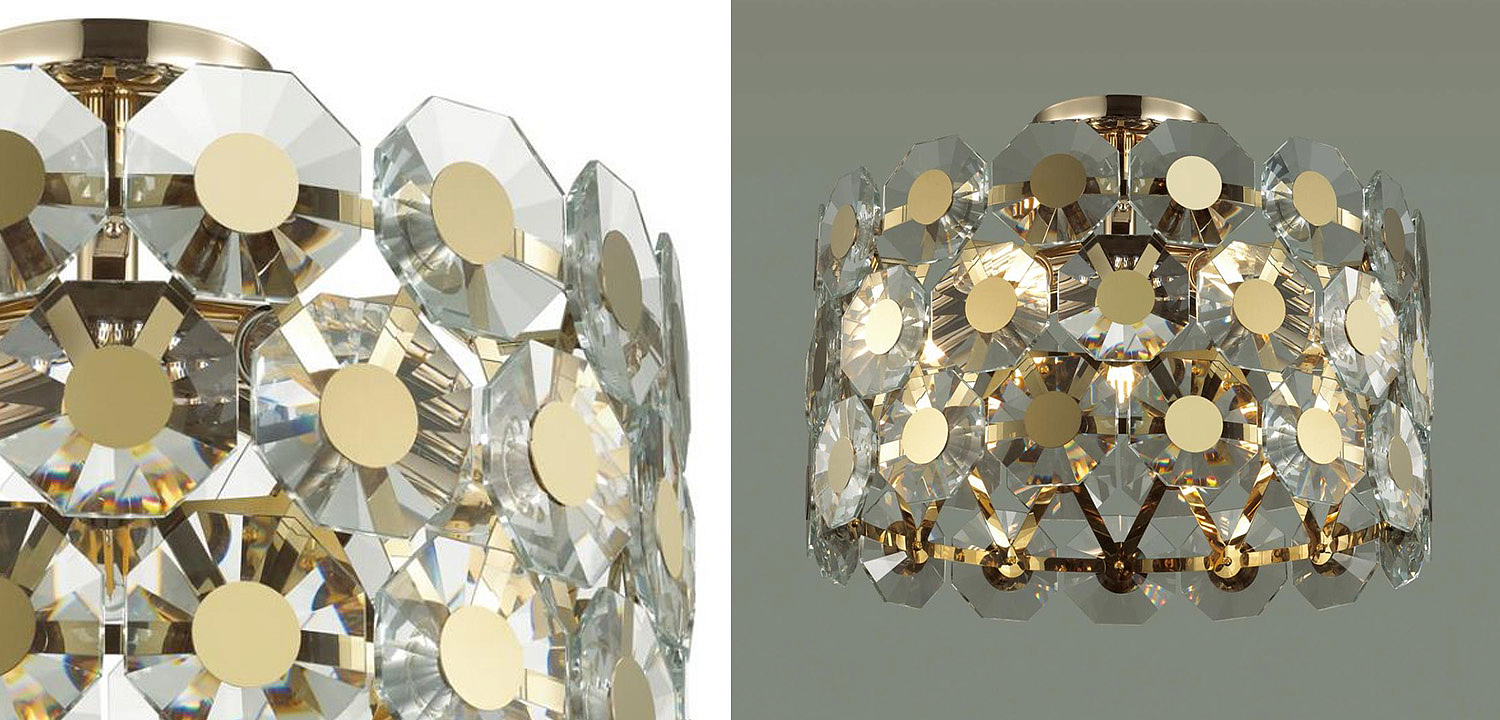 Потолочный светильник Crystal Octagons Gold Потолочный светильник Crystal Octagons Gold - Loft-Concept в Твери