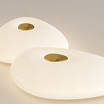 Потолочный светильник с тремя овальными матовыми плафонами TRIDalmen варинант исполнения - 2 | Loft Concept в Твери