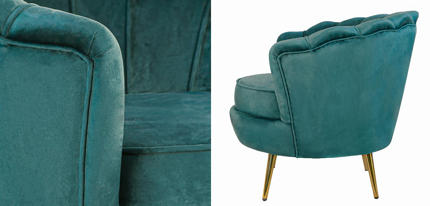Кресло Бирюзовый велюр Trapezium Turquoise velvet Кресло Бирюзовый велюр Trapezium Turquoise velvet - Loft-Concept в Твери