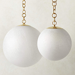 Подвесной светильник в форме шара из белого текстурного стекла Atmosphere варинант исполнения - 2 | Loft Concept в Твери