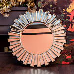 Зеркало круглое с лучами из зеркальных фацетов Silver Facet варинант исполнения - 3 | Loft Concept в Твери