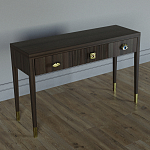 Дизайнерский Письменный стол Elsa Dreams Walnut с тремя ящиками варинант исполнения - 3 | Loft Concept в Твери