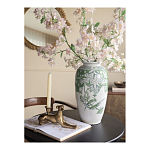 Ваза высокая с зелеными цветочными и птичьими мотивами Vase Inspired by Nature варинант исполнения - 4 | Loft Concept в Твери