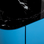 Тумба прикроватная чёрно-голубая с  ящиком Blue Cabinet варинант исполнения - 3 | Loft Concept в Твери