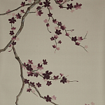 Обои ручная роспись Cherry Tree Special Colourway on Icefield dyed silk варинант исполнения - 2 | Loft Concept в Твери