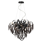 Люстра подвесная с объемной композицией из скрученных лент и металлических цепочек Atlantis Chain варинант исполнения - 4 | Loft Concept в Твери