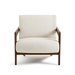 Кресло Avalon White Boucle из массива ореха варинант исполнения - 4 | Loft Concept в Твери