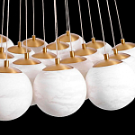 Люстра подвесная круглая с сферическими плафонами из натурального камня Glowing Spheres варинант исполнения - 3 | Loft Concept в Твери