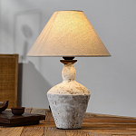 Настольная лампа с керамическим фактурным основанием и тканевым абажуром Eastern Tale варинант исполнения - 3 | Loft Concept в Твери