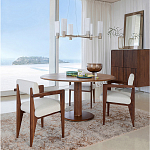 Кресло обеденное Alcove White Boucle из массива ореха варинант исполнения - 10 | Loft Concept в Твери