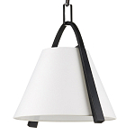 Подвесной светильник в форме конуса с белым тканевым абажуром и чёрным каркасом Stylish Solution варинант исполнения - 3 | Loft Concept в Твери