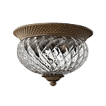 Потолочный светильник с чашеобразным плафоном из толстого волнообразного стекла и широким узорчатым основанием Hinkley варинант исполнения - 9 | Loft Concept в Твери