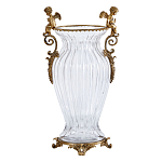 Ваза прозрачная с бронзовыми ручками в виде ангелов Eden Garden варинант исполнения - 1 | Loft Concept в Твери