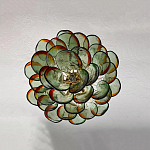 Люстра стеклянная с зелеными лепестками Green Leaf Fall варинант исполнения - 4 | Loft Concept в Твери