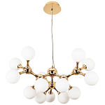 Люстра с плафонами из стеклянных шаров Pearls Suspension Gold Chandelier варинант исполнения - 2 | Loft Concept в Твери
