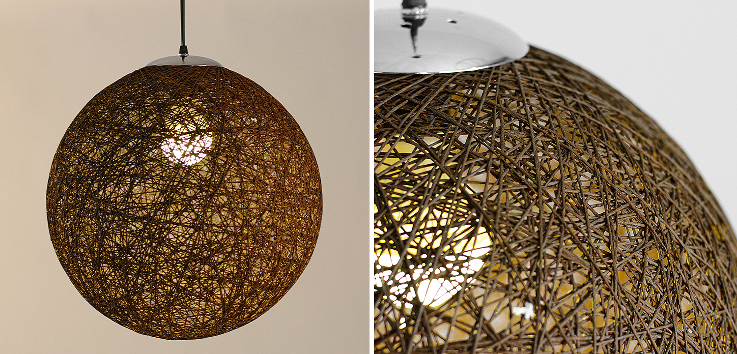 Подвесной светильник Moooi Thread Papier Mache Lamp brown Подвесной светильник Moooi Thread Papier Mache Lamp brown - Loft-Concept в Твери