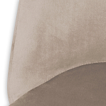 Барный стул со спинкой и металлической подставкой на 4-х деревянных ножках Бежевый Велюр Vendramin Chair варинант исполнения - 3 | Loft Concept в Твери