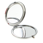 Зеркало карманное складное круглое из натурального камня Оникс в подарочной упаковке Silver Stone Mirrors варинант исполнения - 2 | Loft Concept в Твери