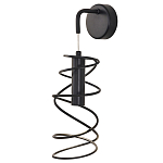 Бра светодиодное из металла со спиральным декоративным элементом черное Metal Spiral варинант исполнения - 1 | Loft Concept в Твери