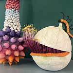 Статуэтка фантастический фрукт Exotic Tropical Fruit orange and white 67 варинант исполнения - 1 | Loft Concept в Твери