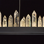 Люстра с двумя кольцами черного цвета с хрустальными элементами QUARTZ CRYSTAL варинант исполнения - 7 | Loft Concept в Твери