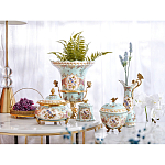 Шкатулка голубого цвета с цветочными орнаментами Blue Garden варинант исполнения - 8 | Loft Concept в Твери