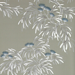Обои ручная роспись Silk Tree Special Colourway on Pale Grey dyed silk варинант исполнения - 2 | Loft Concept в Твери