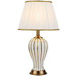 Настольная лампа с абажуром Celestina White Gold Lampshade Table Lamp варинант исполнения - 1 | Loft Concept в Твери