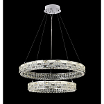 Люстра на 2 кольца с текстурной огранкой Reflection of Reality варинант исполнения - 4 | Loft Concept в Твери