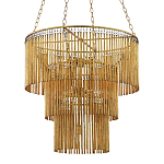 Люстра трёхъярусная золотого цвета Metal Tentacles варинант исполнения - 1 | Loft Concept в Твери