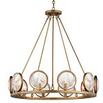 Люстра круглая с прозрачными рельефными плафонами Crystal Prism варинант исполнения - 1 | Loft Concept в Твери