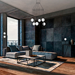 Люстра светодиодная с 6-ю сферическими стеклянными плафонами Splatter варинант исполнения - 5 | Loft Concept в Твери