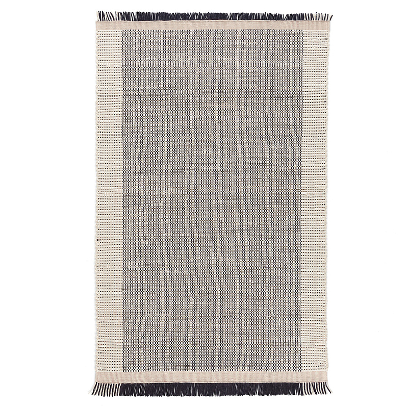 Ковер Woven from Wool с бахромой по краям Серый Ковер Woven from Wool с бахромой по краям Серый в Твери | Loft Concept