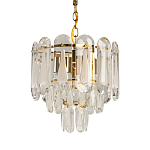 Люстра многоярусная с овальными прозрачными подвесками 28 см Harmonica варинант исполнения - 1 | Loft Concept в Твери