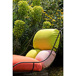 Дизайнерское разноцветное кресло на металлическом каркасе с подставкой для ног Poltronova Plasma Armchair варинант исполнения - 8 | Loft Concept в Твери