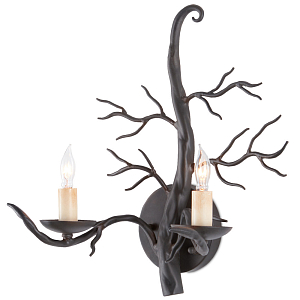 Бра черное в виде ствола дерева Branched Tree