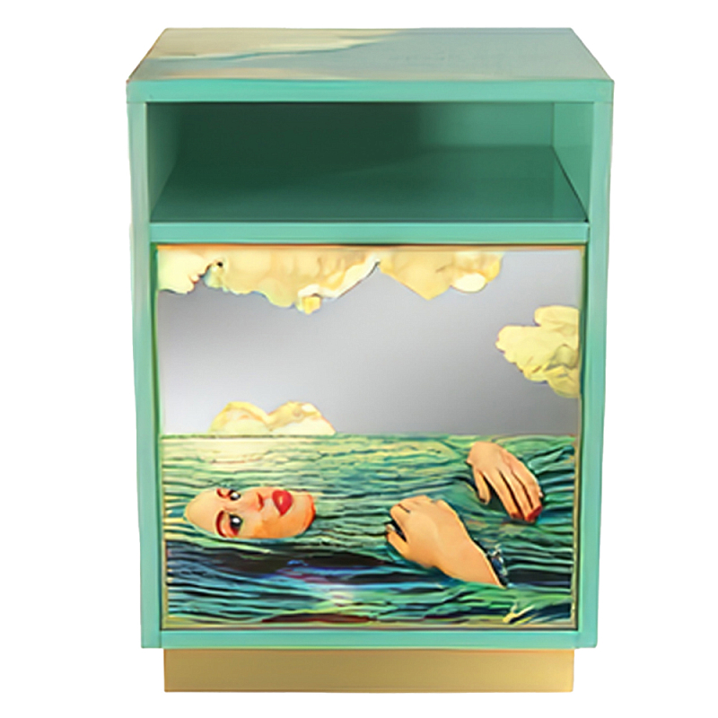 Прикроватная тумба Seletti Seagirl Голубой Золотой Прикроватная тумба Seletti Seagirl Голубой Золотой в Твери | Loft Concept