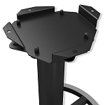 Барный стул вращающийся со спинкой и подлокотниками Douglas Rhombus Синий Велюр варинант исполнения - 5 | Loft Concept в Твери