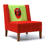 FUN Armchair "Chili Pepper" Red Дизайнерское кресло с цветным принтом варинант исполнения - 2 | Loft Concept в Твери