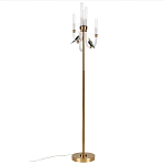 Торшер с 2-мя фигурками птиц на изогнутых прозрачных трубках Ganthea варинант исполнения - 4 | Loft Concept в Твери